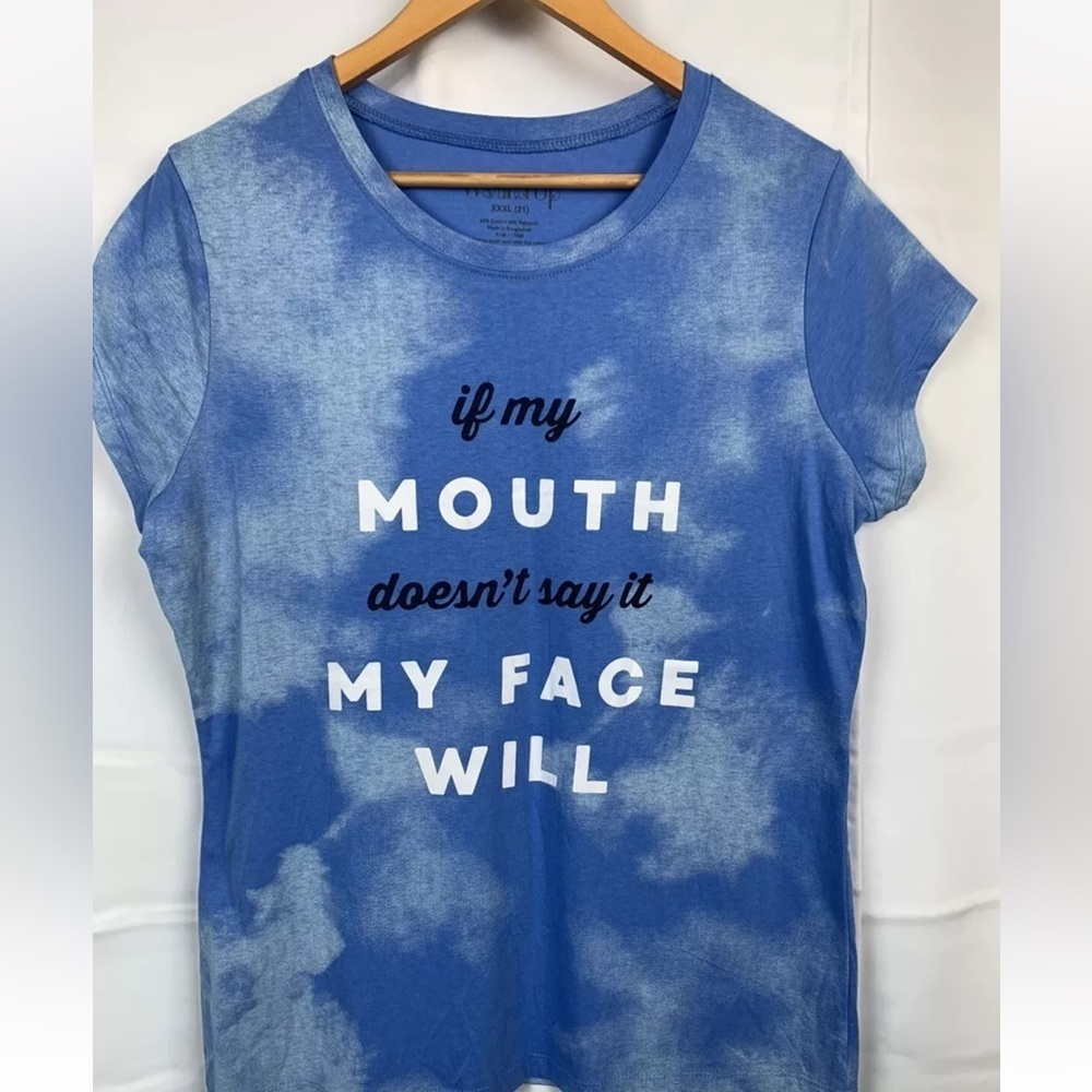 wound up tshirts youth woman size XXXL /21  tye dye graphic blue new